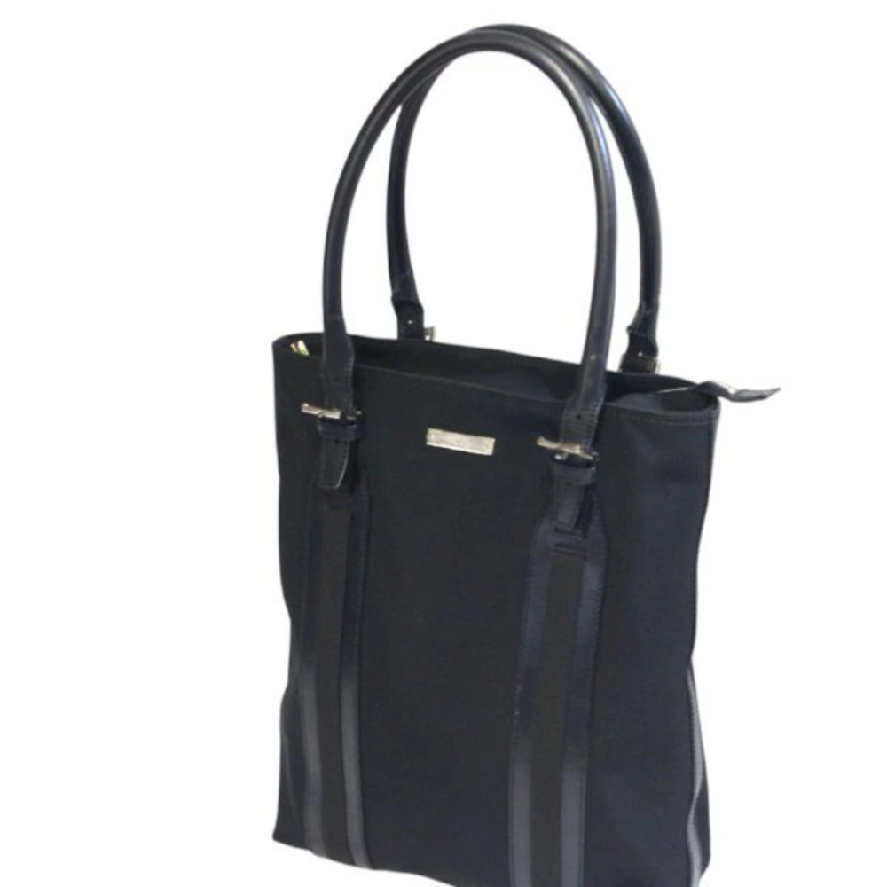 Gucci Canvas x Leather Tote Bag Black B